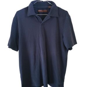 🌸Perry Ellis Navy Blue Short Sleeve Polo